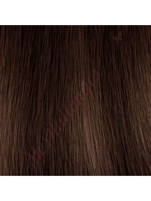 10 pouces Volumateur Avec Toupet Séparation Des Cheveux (Large Couverture), Cheveux Naturels Remy Brun Foncé Mélangé #P4 5 50g
