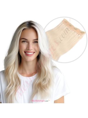 Blond Platinum Fil Invisible Cheveux Naturels
