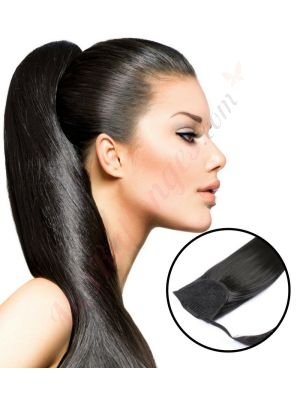 rallonges postiches cheveux naturels	Noir brun #1b
