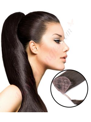 rallonges postiches cheveux naturels	Brun foncé #2