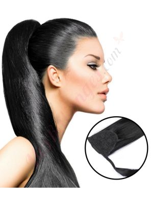 rallonges postiches cheveux naturels	Noir foncé #1