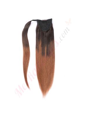 Brun Noisette Ombré Ponytail Cheveux Naturels