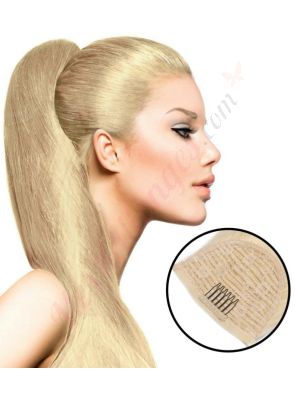 rallonges postiches cheveux naturels	Blond platine #613