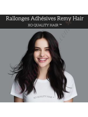rallonges bandes adhesives cheveux naturels noir fonce #1