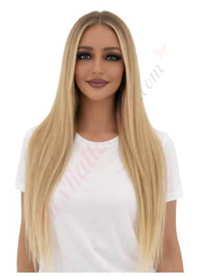 Elodie Blond Beige Doré Perruques En Cheveux Naturels Remy # 4/16/22