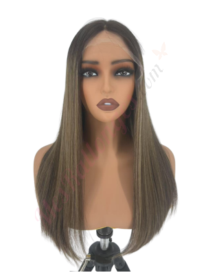 Rosalee Mocha fondu doux Perruques En Cheveux Naturels Remy # Q5A (PRÉCOMMANDE, EXPÉDITION EN 4 À 6 SEMAINES)
