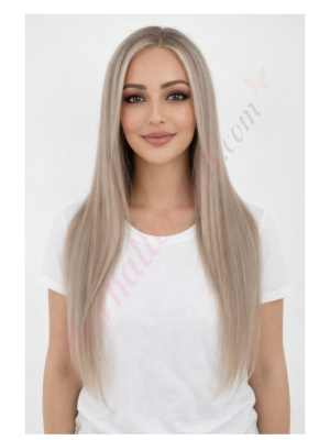Wren Blond beige cendré doux Perruques En Cheveux Naturels Remy # ASH (PRÉCOMMANDE, EXPÉDITION EN 4 À 6 SEMAINES)