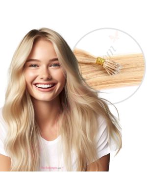 Roux Blond & Blond Platine #27/613 Nano-Rings Cheveux Naturels