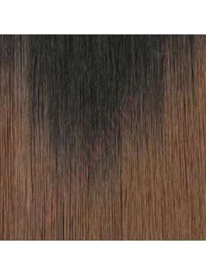 16 pouces Fil Invisible Cheveux Synthétiques Ombré Brun 135g [VENTE FINALE]