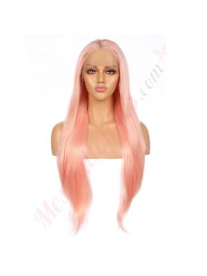 G170728026-v2 - Perruque Longue Cheveux Synthétique Rose  [VENTE FINALE]