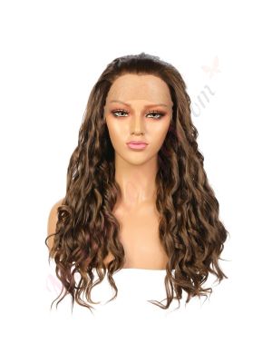 G1707360-v2 - Perruque Longue Cheveux Synthétique Brunette  [VENTE FINALE]