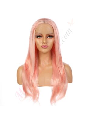 G170728020-v2 - Perruque Longue Cheveux Synthétique Rose  [VENTE FINALE]