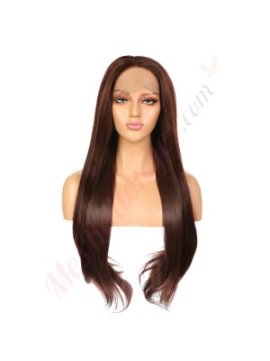 G1904839-v2 - Perruque Longue Cheveux Synthétique Brunette [VENTE FINALE]