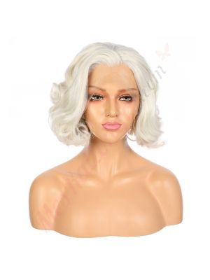 G1707304-v2 - Perruque Courte Cheveux Synthétique Grise [VENTE FINALE]