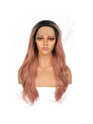 G170731520-v2 - Perruque Longue Cheveux Synthétique Rose  [VENTE FINALE]