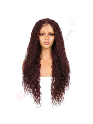FU190302664-v2 - Perruque Longue Cheveux Synthétique Bourgogne  [VENTE FINALE]