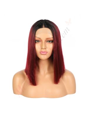 FU1808571-v2 - Perruque Courte Cheveux Synthétique Bourgogne  [VENTE FINALE]
