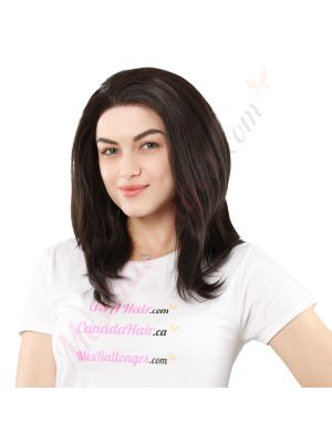 B1707309 -v4 - Perruque Courte Cheveux Synthétique Noire [VENTE FINALE]