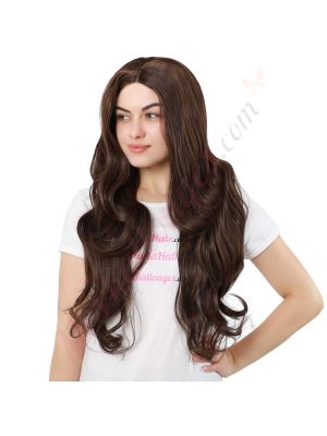G1611224C-v4 - Perruque Longue Cheveux Synthétique Brunette  [VENTE FINALE]