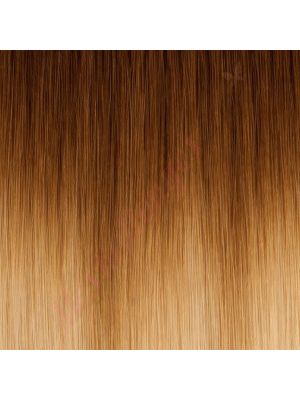 22 pouces Rallonges Cousues Invisibles Cheveux Européens Châtain Chaud Fondu Blond Doré #T4122 50g (PRÉCOMMANDE, EXPÉDITION EN 4 À 6 SEMAINES)