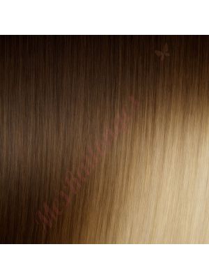 22 pouces Rallonges Bandes Adhésives Cheveux Naturels Remy Ondulés Châtain Chaud Fondu Miel Blond #T4 24 16 45g
