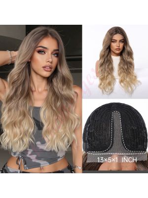 WG1001-1 Brun Cendré avec un Ombré Blond Perruque Synthétique Bouclée Styles Tendance [VENTE FINALE]