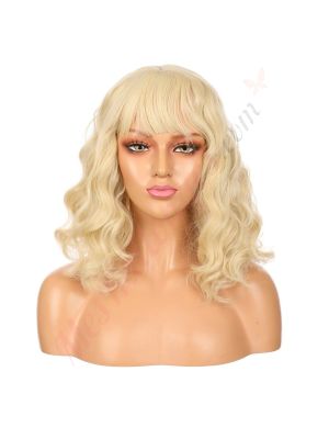 DM1707395-v4 - Perruque Courte Cheveux Synthétique Blonde Avec Toupet  [VENTE FINALE]