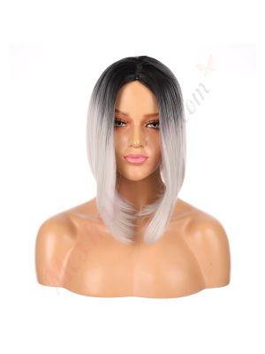 DM1707530-v4 - Perruque Courte Cheveux Synthétique Grise  [VENTE FINALE]