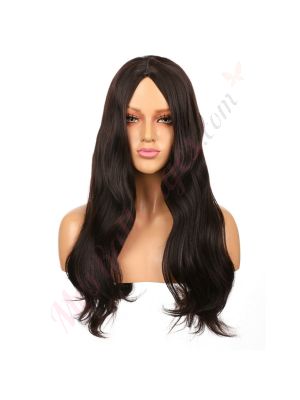DM1707533-v4 - Perruque Longue Cheveux Synthétique Noire  [VENTE FINALE]
