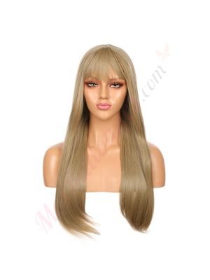 DM1707546-v4 - Perruque Longue Cheveux Synthétique Blonde Dorée Avec Toupet  [VENTE FINALE]