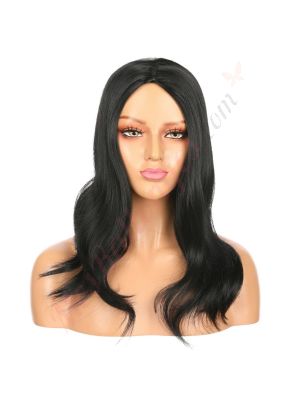 DM2031284-v4 - Perruque Longue Cheveux Synthétique Noire  [VENTE FINALE]