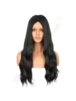 DM2031286-v4 - Perruque Longue Cheveux Synthétique Noire  [VENTE FINALE]