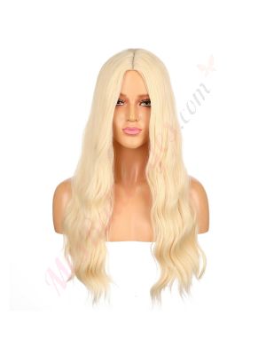 DM2031292-v4 - Perruque Longue Cheveux Synthétique Blonde  [VENTE FINALE]