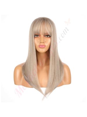 DM2031295-v4 - Perruque Longue Cheveux Synthétique Blonde Avec Toupet  [VENTE FINALE]