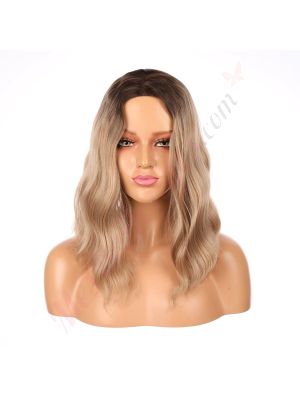 DM2031327-v4 - Perruque Courte Cheveux Synthétique Blonde Dorée  [VENTE FINALE]