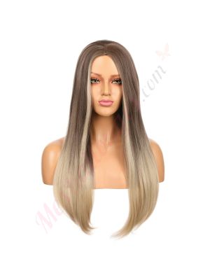 DM2031328-v4 - Perruque Longue Cheveux Synthétique Brunette Blonde Ombrée  [VENTE FINALE]