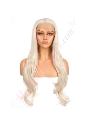 G1611007C-v3 - Perruque Longue Cheveux Synthétique Grise Blanche  [VENTE FINALE]