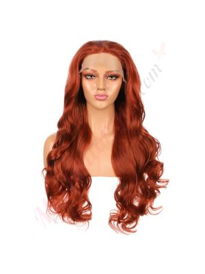 G1611041C-v3 - Perruque Longue Cheveux Synthétique Rouge  [VENTE FINALE]