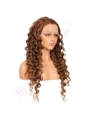 G1611197-v3 - Perruque Longue Cheveux Synthétique Brun Miel  [VENTE FINALE]