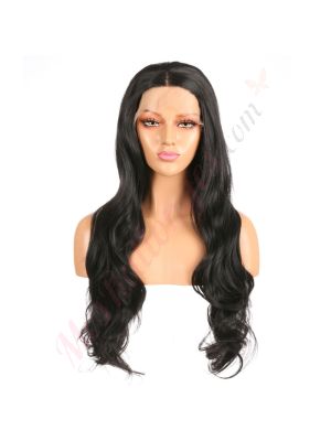 G1707251C-v3 - Perruque Longue Cheveux Synthétique Noire  [VENTE FINALE]