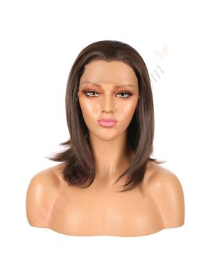 G1611229-v3 - Perruque Courte Cheveux Synthétique Brunette  [VENTE FINALE]