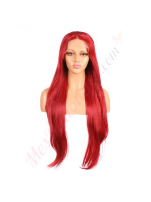 G1707251C-v3 - Perruque Longue Cheveux Synthétique Rouge  [VENTE FINALE]
