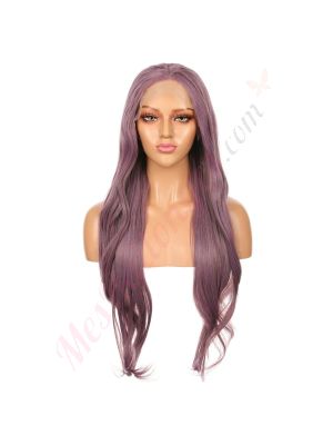 G1707277C-v4 - Perruque Longue Cheveux Synthétique Pastel Mauve  [VENTE FINALE]