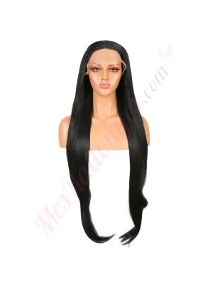 G1707328C-v3 - Perruque Longue Cheveux Synthétique Noire [VENTE FINALE]