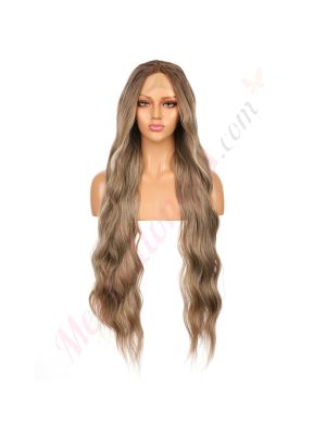G1904763C-v4 - Perruque Longue Cheveux Synthétique Brunette Pâle [VENTE FINALE]
