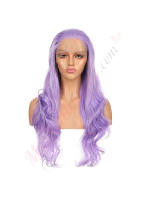 G1904888-v4 - Perruque Longue Cheveux Synthétique Violet Pastel  [VENTE FINALE]