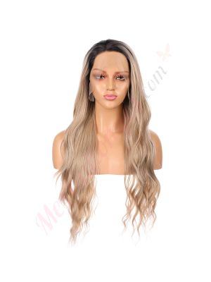 G1904905-v4 - Perruque Longue Cheveux Synthétique Blonde Dorée [VENTE FINALE]