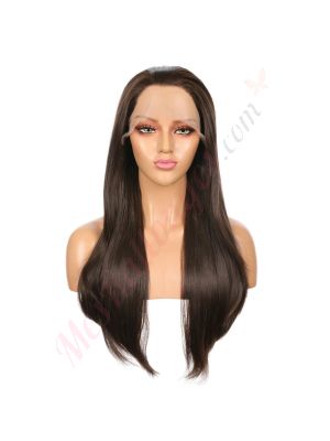 X1707456-v4 - Perruque Longue Cheveux Synthétique Brunette [VENTE FINALE]