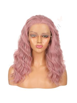 X1707495-v4 - Perruque Longue Cheveux Synthétique Rose [VENTE FINALE]