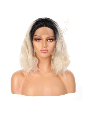 Madison - Perruque Courte Cheveux Synthétique Blonde Ombrée [Vente Finale]